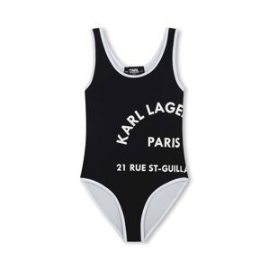 Jednodílné dětské plavky Karl Lagerfeld černá barva