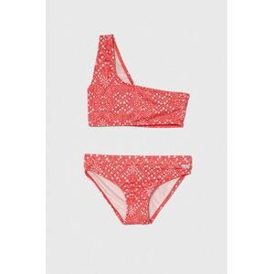 Dvoudílné dětské plavky Pepe Jeans BANDANA ASY BIKINI SET červená barva