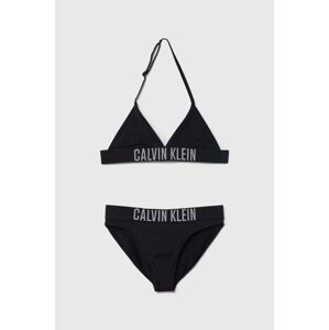 Dvoudílné dětské plavky Calvin Klein Jeans černá barva