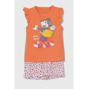 Dětské bavlněné pyžamo zippy x Disney oranžová barva