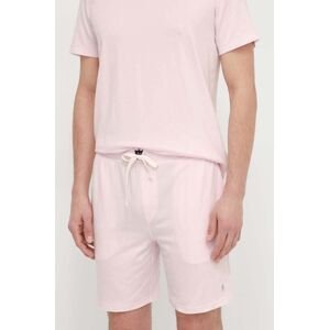 Pyžamové šortky Polo Ralph Lauren pánské, růžová barva