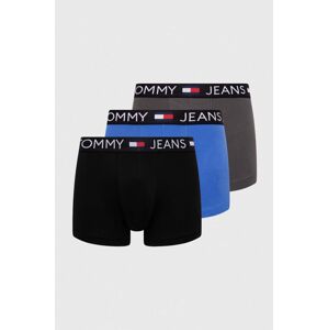 Boxerky Tommy Jeans 3-pack pánské, černá barva