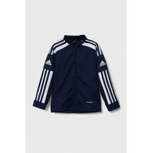 Dětská mikina adidas Performance SQ21 TR JKT Y tmavomodrá barva, vzorovaná