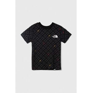 Dětské tričko The North Face SIMPLE DOME TEE PRINT černá barva