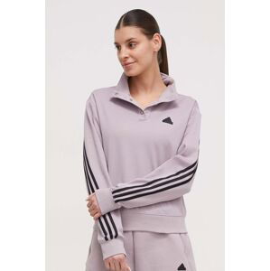 Mikina adidas dámská, fialová barva, s aplikací, IT4827