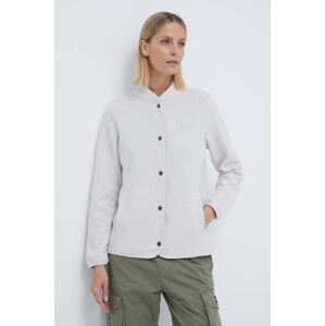 Sportovní mikina Jack Wolfskin LIGHT CURL JKT béžová barva, 1711521