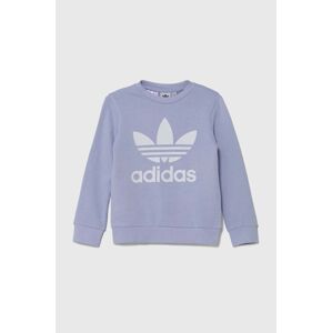 Dětská mikina adidas Originals fialová barva, s potiskem