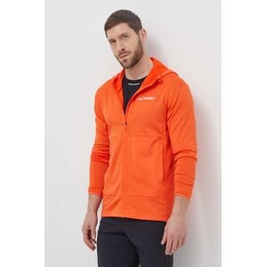 Sportovní mikina adidas TERREX Xperior oranžová barva, s kapucí, IQ3720