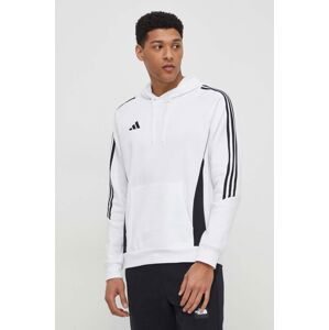 Tepláková mikina adidas Performance Tiro 24 bílá barva, s kapucí, s aplikací, IR7547