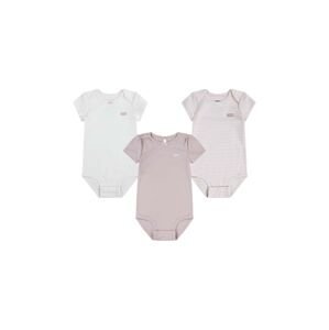 Bavlněné kojenecké body Levi's LVG 3PK BOW BODYSUIT SET 3-pack