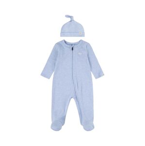 Dětský bavlněný overal Levi's LVN FOOTED COVERALL & HAT SET