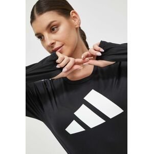 Běžecké triko s dlouhým rukávem adidas Performance Run It černá barva, IL7224
