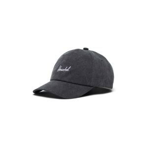 Kšiltovka Herschel Sylas Stonewash Cap černá barva, hladká