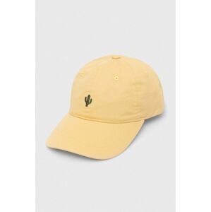 Bavlněná baseballová čepice Levi's béžová barva, s aplikací