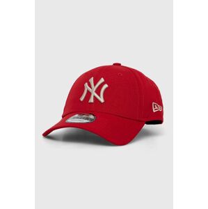 Kšiltovka New Era NEW YORK YANKEES červená barva, s aplikací