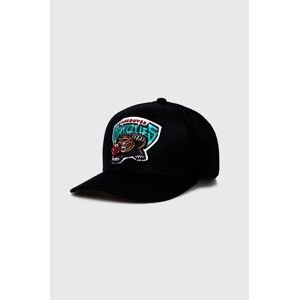 Čepice s vlněnou směsí Mitchell&Ness NBA VANCOUVER GRIZZLIES černá barva, s aplikací