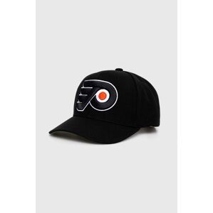 Kšiltovka Mitchell&Ness NHL PHILADELPHIA FLYERS černá barva, s aplikací