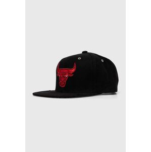 Kšiltovka Mitchell&Ness NBA CHICAGO BULLS černá barva, s aplikací