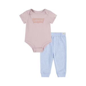 Dětská bavlněná souprava Levi's LVN BATWING BODYSUIT SET oranžová barva