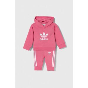 Kojenecká tepláková souprava adidas Originals růžová barva