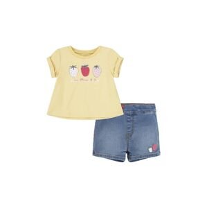 Kojenecká sada Levi's LVG FRUITY TEE & SHORT SET žlutá barva