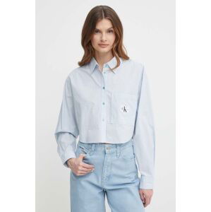 Bavlněná košile Calvin Klein Jeans relaxed, s klasickým límcem, J20J222614