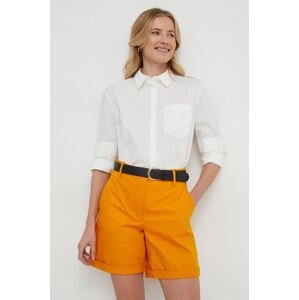 Košile Sisley dámská, bílá barva, regular, s klasickým límcem