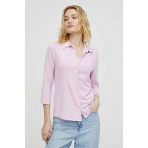 Košile Marc O'Polo dámská, růžová barva, regular, s klasickým límcem