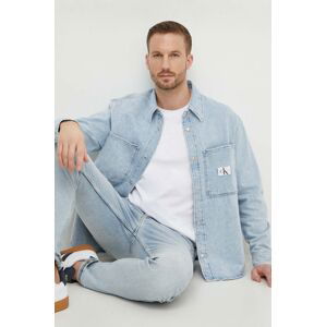 Džínová košile Calvin Klein Jeans pánská, regular, s klasickým límcem, J30J324894