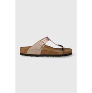 Žabky Birkenstock Gizeh dámské, růžová barva, na plochém podpatku, 1023943