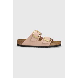 Nubukové pantofle Birkenstock Arizona Big Buckle růžová barva, 1026583