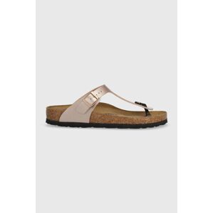 Žabky Birkenstock Gizeh dámské, růžová barva, na plochém podpatku, 1023925