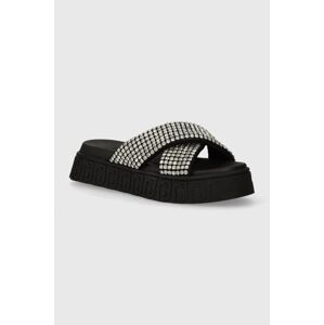 Pantofle Liu Jo LOVELY SANDAL2 dámské, černá barva, na platformě, BA4133TX42122222