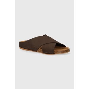 Semišové pantofle Alohas Briar dámské, hnědá barva, S100325.03