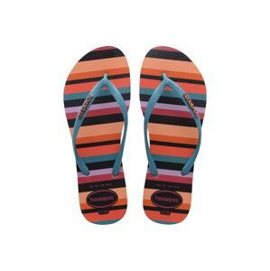 Žabky Havaianas SLIM PATCHWORK dámské, na plochém podpatku, 4148944.9659