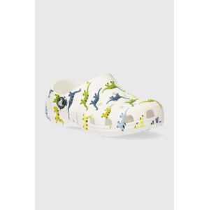 Dětské pantofle Crocs CLASSIC CHARACTER PRINT CLOG zelená barva