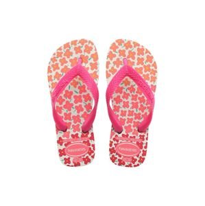 Dětské žabky Havaianas KIDS FLORESE růžová barva