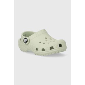 Dětské pantofle Crocs CLASSIC CLOG zelená barva