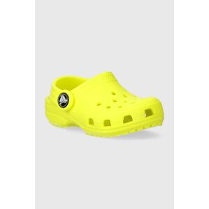 Dětské pantofle Crocs CLASSIC CLOG zelená barva