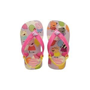 Dětské žabky Havaianas BABY PEPPA PIG CITRUS růžová barva