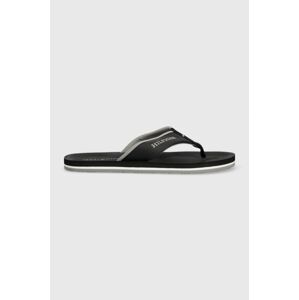 Žabky Tommy Hilfiger COMFORT BEACH SANDAL pánské, černá barva, FM0FM05029