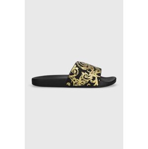 Pantofle Versace Jeans Couture Slide pánské, černá barva, 76YA3SQ4 ZS365 G89