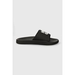 Pantofle HUGO Nil pánské, černá barva, 50497864