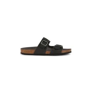 Kožené pantofle Geox U SANDAL GHITA pánské, černá barva, U159VB 00043 C9999