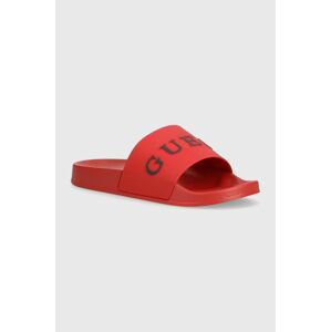 Pantofle Guess pánské, červená barva, F4GZ10 BB00F