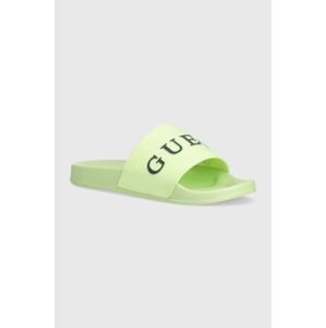 Pantofle Guess pánské, zelená barva, F4GZ10 BB00F