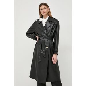 Kabát Liu Jo dámský, černá barva, přechodný, dvouřadový