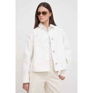Džínová bunda Emporio Armani dámská, bílá barva, přechodná, 3D2B75 2NY0Z