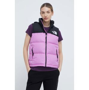 Péřová vesta The North Face 1996 RETRO NUPTSE VEST fialová barva, NF0A3XEPQIX1