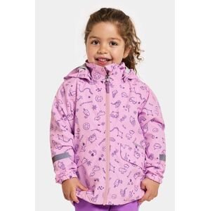 Dětská nepromokavá bunda Didriksons NORMA KIDS PR JKT 3 fialová barva
